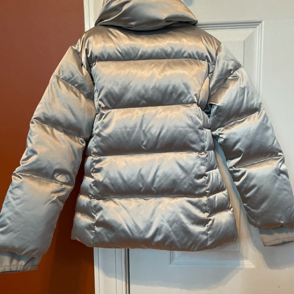 Lands end girls puffer pea coat size 6 - Picture 2 of 4